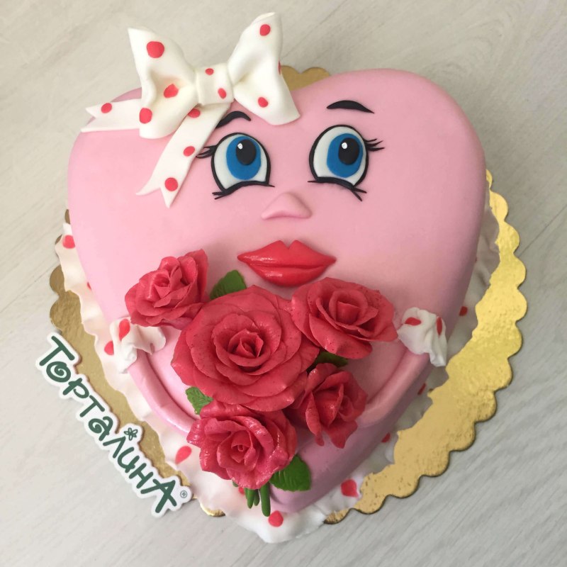 Торт с сердечками