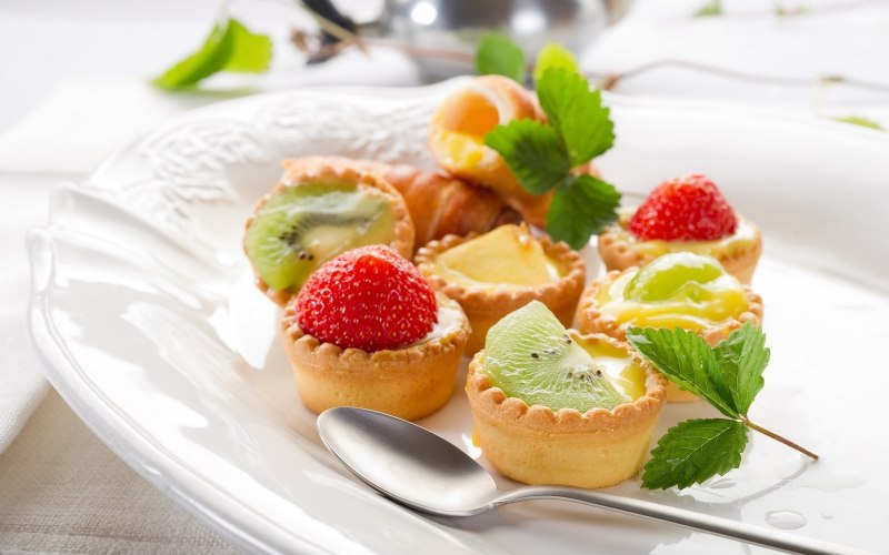 Капкейки с фруктами