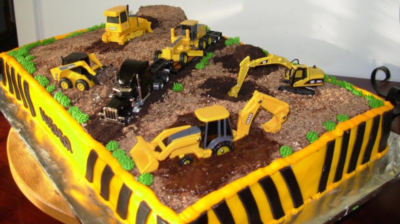 Экскаватор на торте JCB