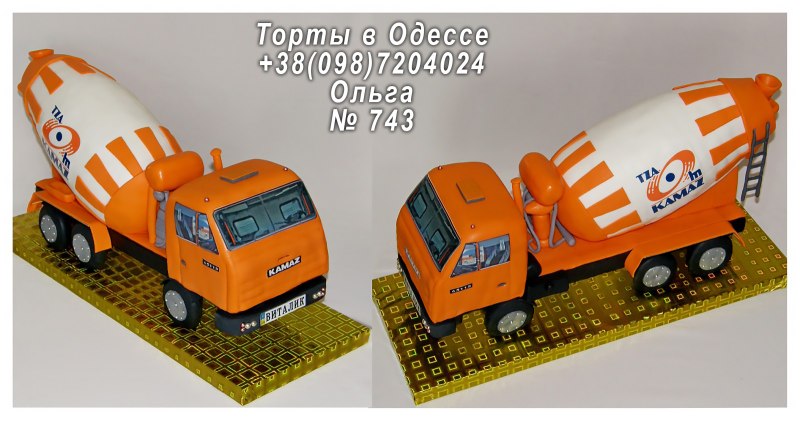 Украшение торта с трактором