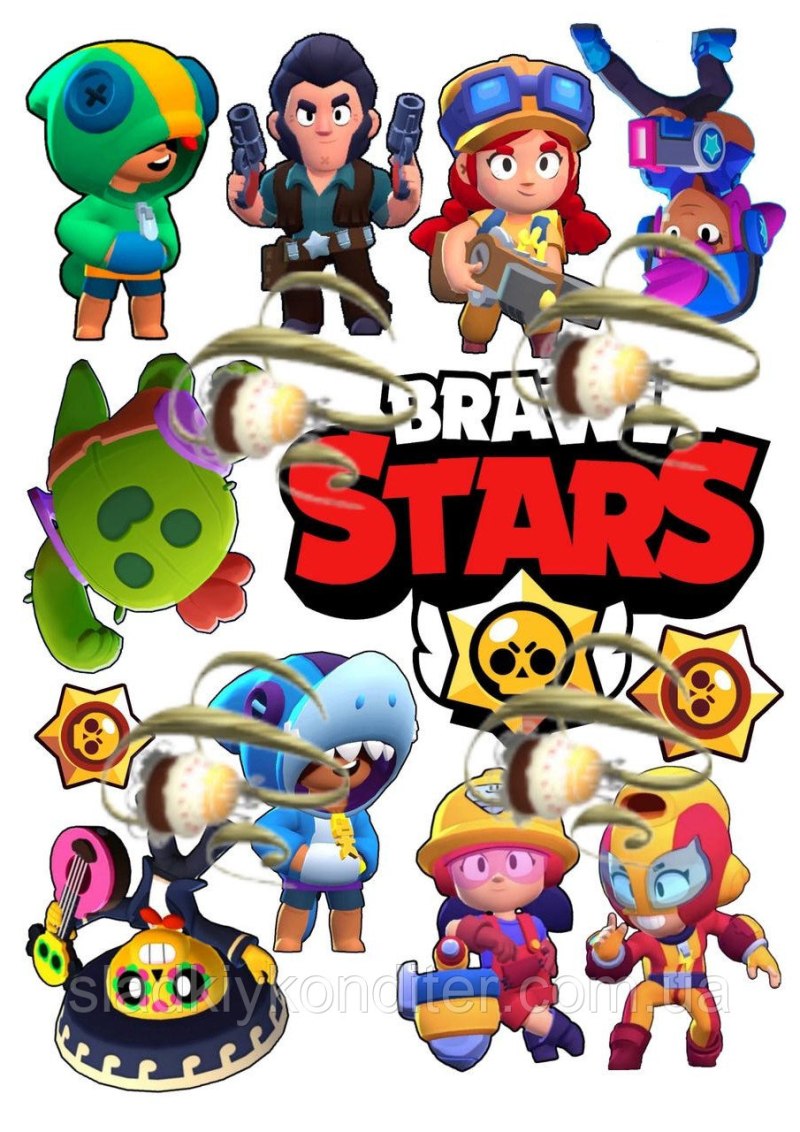 Вафельная печать Brawl Stars