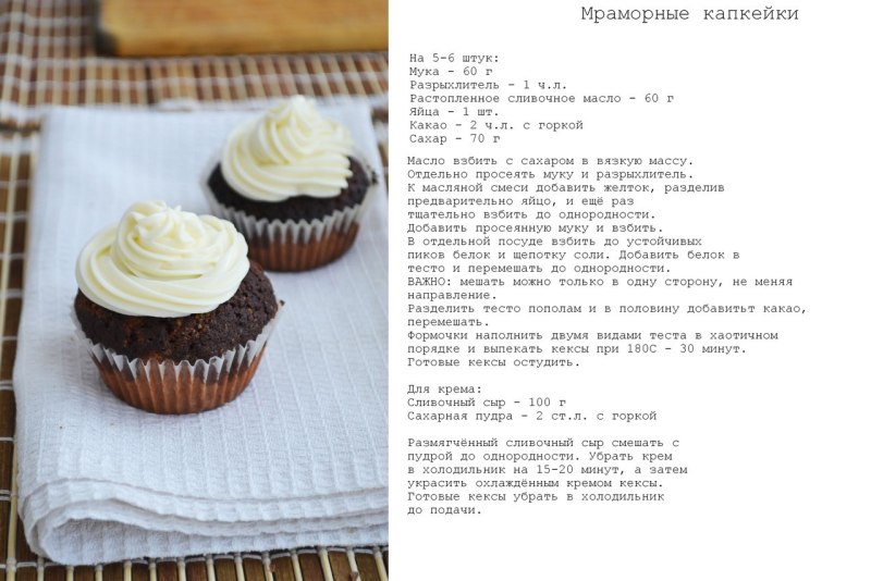 Десерт из ряженки и какао