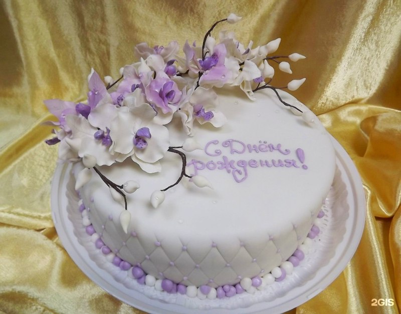 Торт с фруктами Happy Birthday