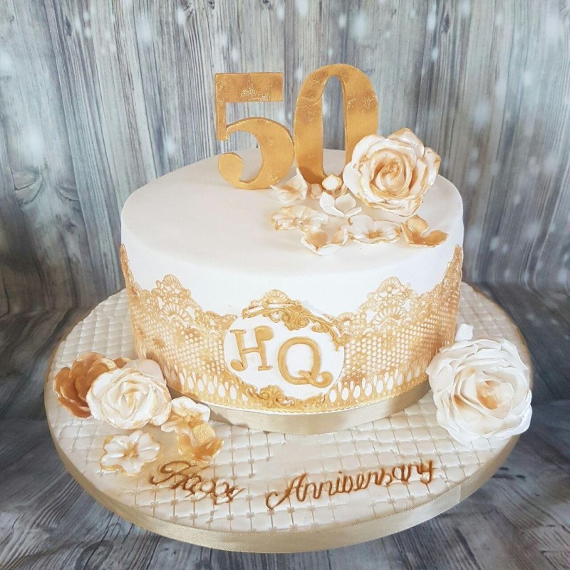 Торты на золотую свадьбу 50 лет