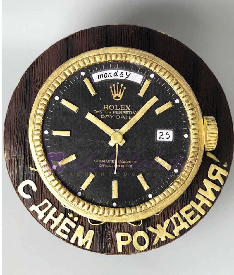 Торт с часами для мужчины