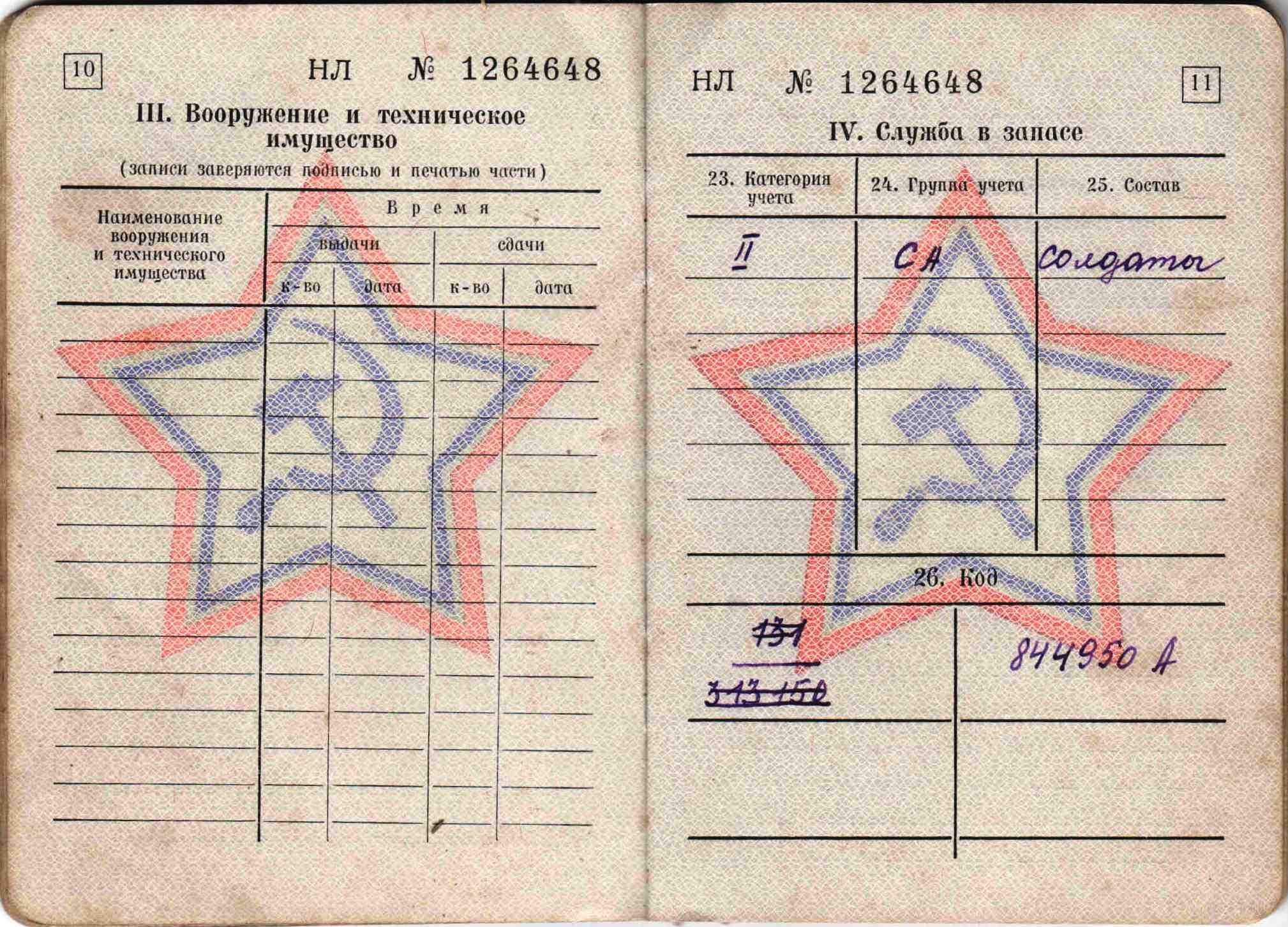 Что означает группа учета ра. Военный билет. Военный билет СССР. Печать в военном билете. Военный билет незаполненный.