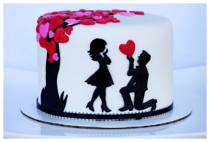 Торт силуэт