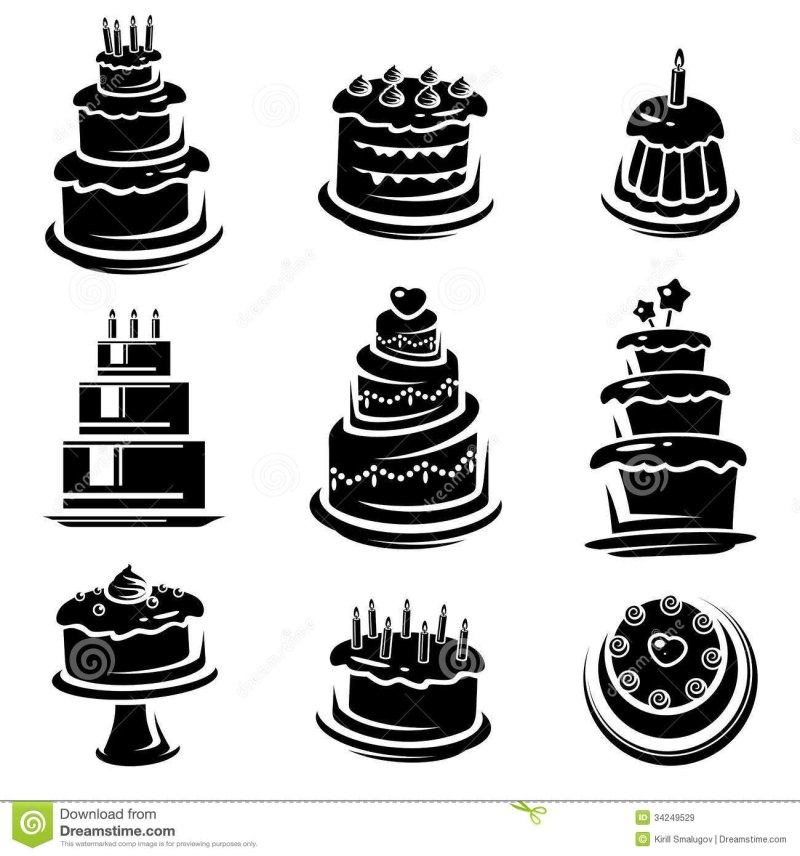 Торт силуэт