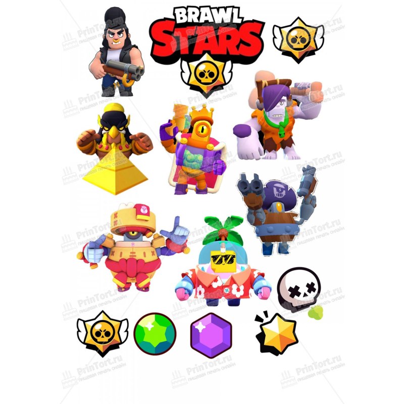 Brawl Stars сахарная печать