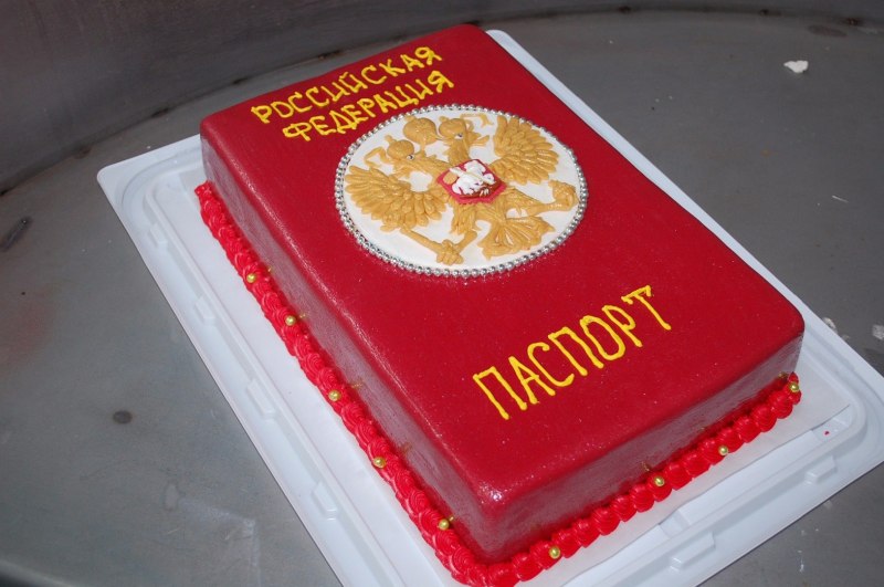 Торт с паспортом для мальчика