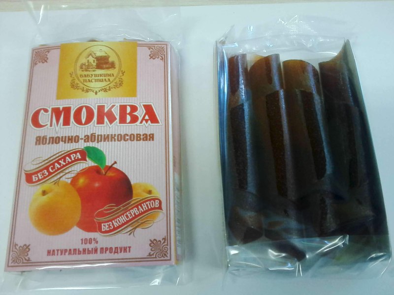 Смоква Бабушкина пастила яблочно-Абрикосовая, 50 гр